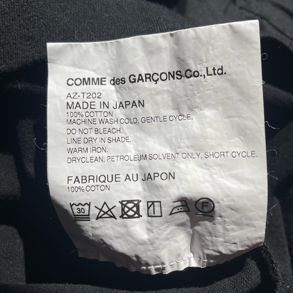 Comme Des Garçon PLAY Black Small Heart Tee Size Large - Picture 6 of 7